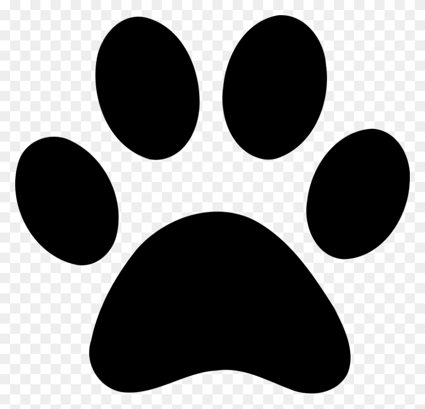 800x769 Bulldog Paw Print Quilting Paw Print Clip Art, Dogs, Clip Art - Fluffy Cat Clipart