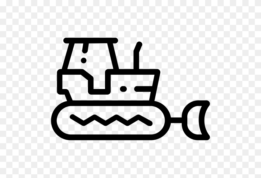 Bulldozer, Cat, Construction Icon With Png And Vector Format - Bulldozer Clipart Blanco Y Negro