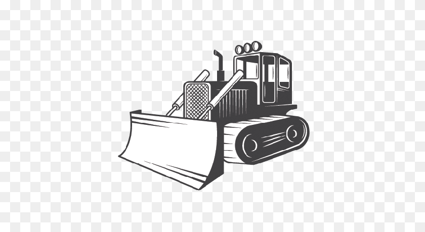 396x399 Bulldozer Clipart Black And White Clip Art Images - Tow Truck Clipart Black And White