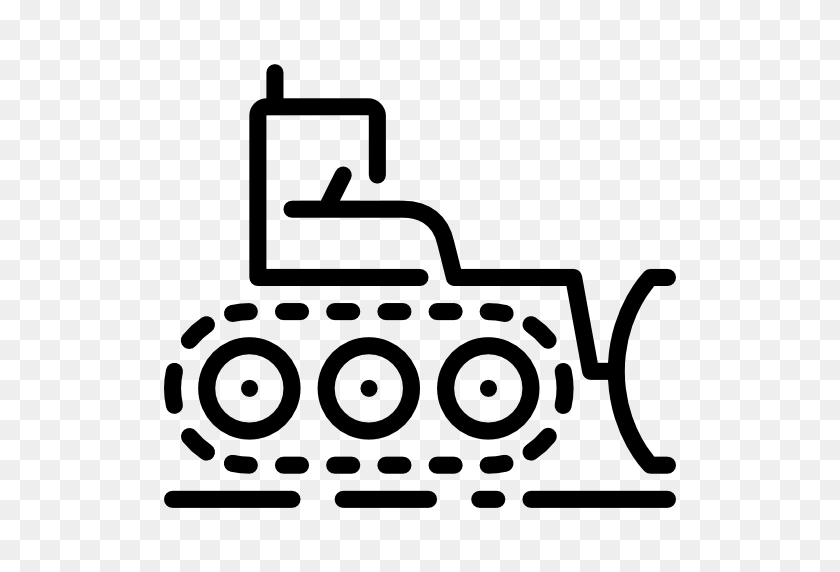 512x512 Bulldozer, Construction, Excavator, Transport Icon - Excavator Clipart Black And White