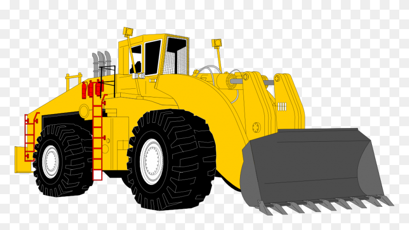 999x531 Bulldozer Free To Use Clip Art Image - Trackhoe Clipart