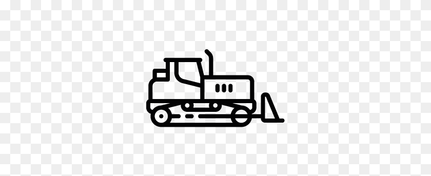 283x283 Bulldozer Silhouette Clipart - Tow Truck Clipart Black And White