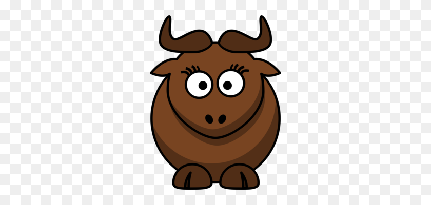 256x340 Bullfighting Cattle Cartoon Ox - Bison Head Clipart