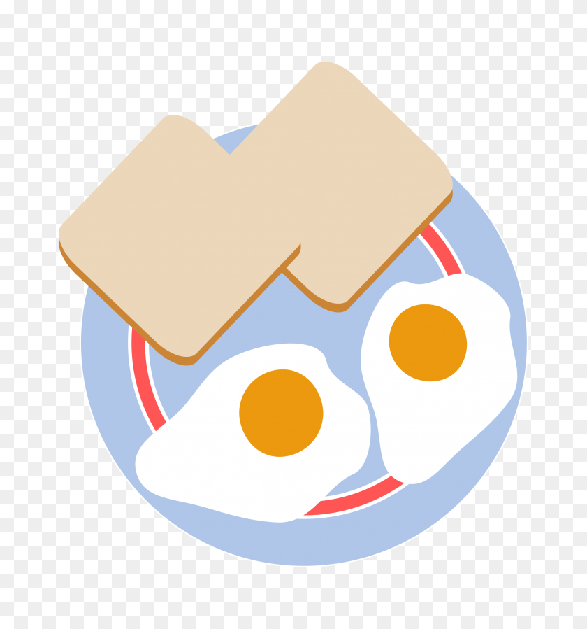 2231x2400 Bull's Eye Eggs And Toast Icons Png - Toast PNG