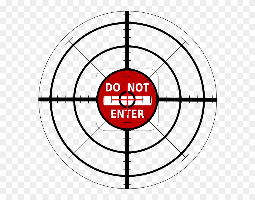 600x600 Логотип Bullseye С Надписью «Не Входить» Скачать Клип - Арт