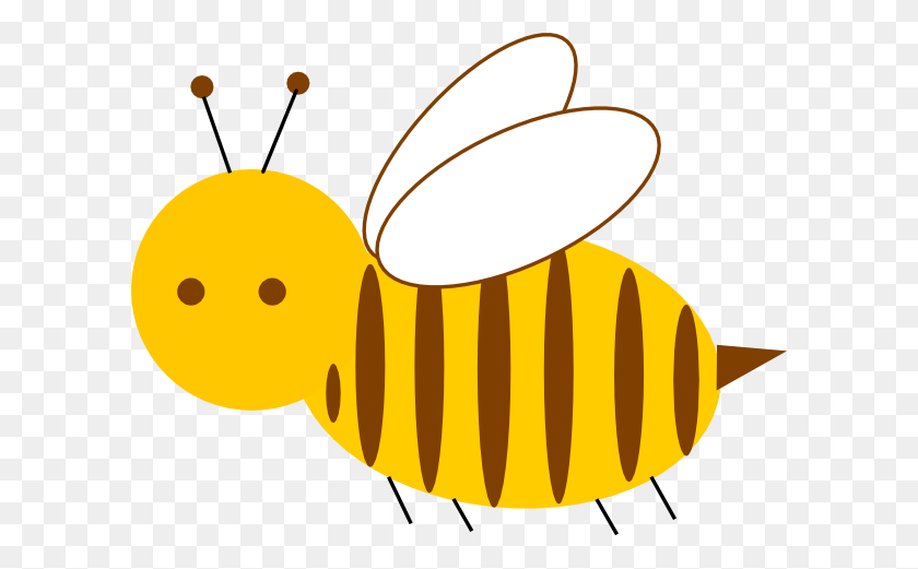 600x461 Bumble Bee No Smile Clip Art - Bumble Bee PNG