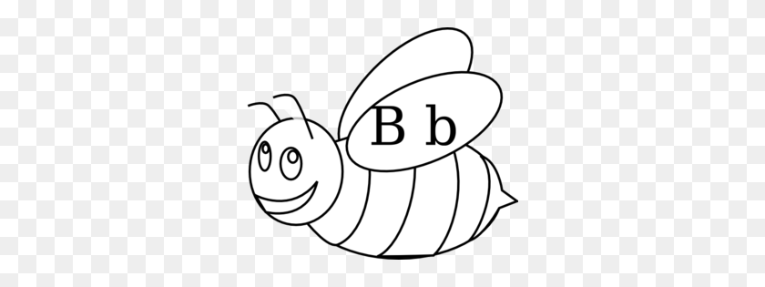 298x255 Bumble Bee Outline Clip Art - Clipart Bee Black And White