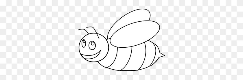 300x217 Bumble Bee Outline Png, Clip Art For Web - Clipart Bee Black And White