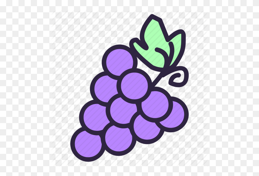 512x512 Bunch, Bunch Of Grapes, Cluster Of Grapes, Food, Fruit, Grape - Bunch Of Grapes Clipart