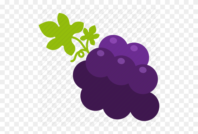 512x512 Bunch, Food, Fruit, Grape, Healthy, Leaf, Vine Icon - Bunch Of Grapes Clipart