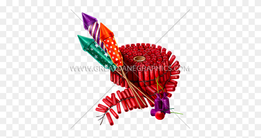 385x385 Bunch Of Fireworks Production Ready Artwork For T Shirt Printing - Fireworks PNG Transparent