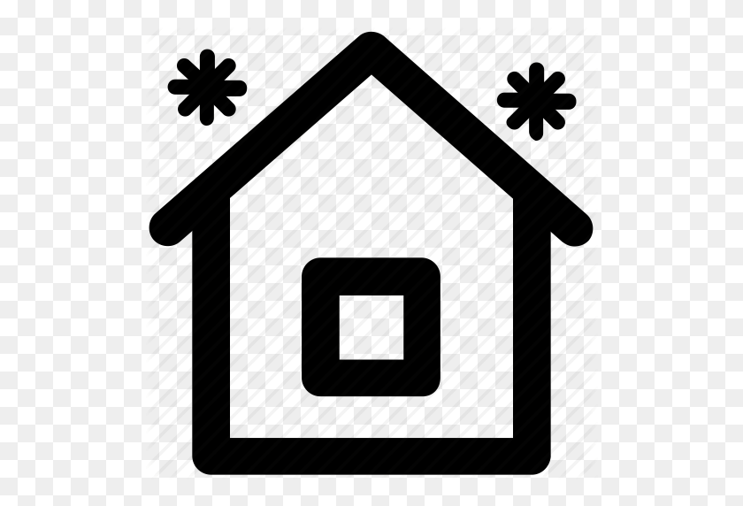 512x512 Bungalow, Home, House, Hut, Shack, Snow Falling, Villa Icon - Snow Falling PNG