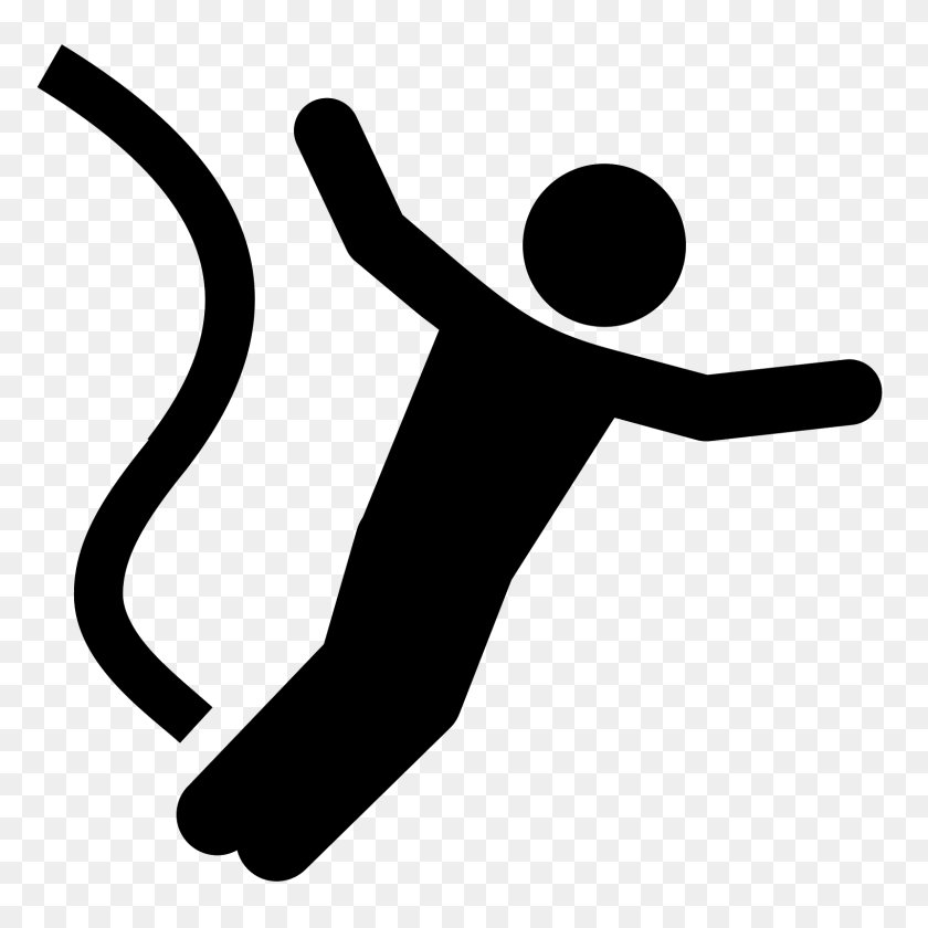 1600x1600 Bungee Jumping Icon - Person Falling PNG