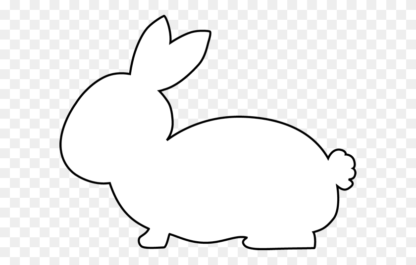 600x476 Bunny Clip Art - Pets Black And White Clipart
