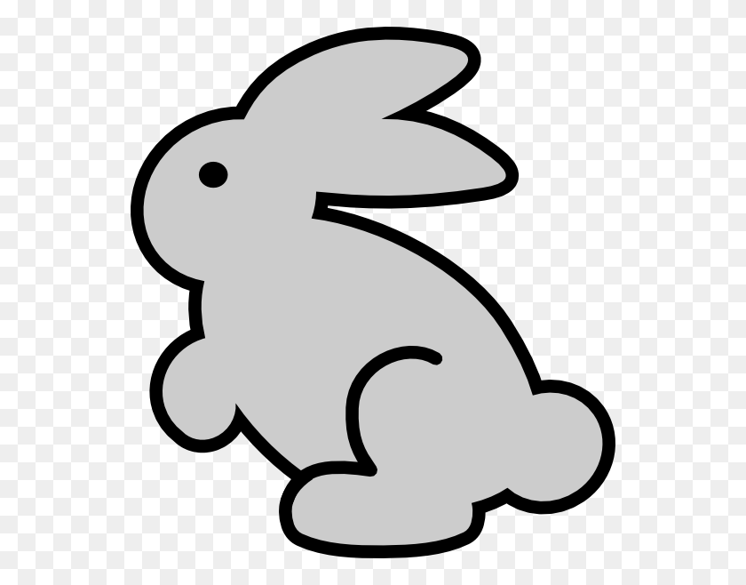 546x598 Bunny Clip Art - Eat Clipart Black And White