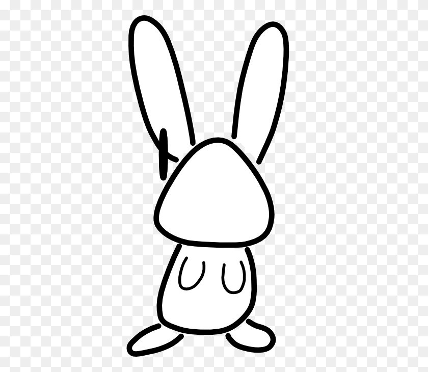 555x670 Bunny Clipart Black And White - Bunny Clipart Free