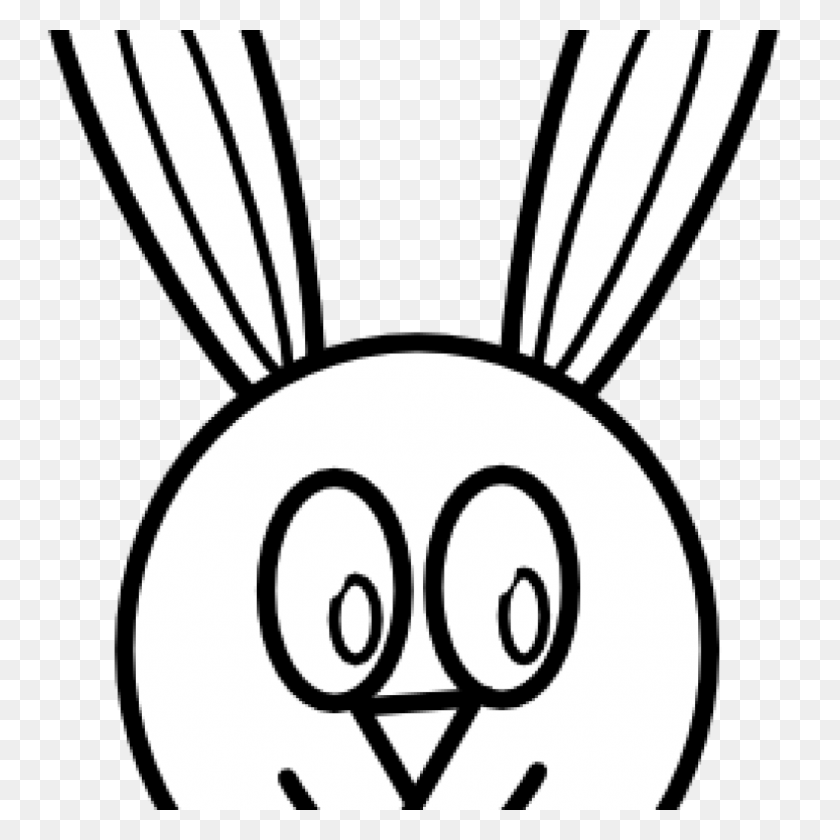 1024x1024 Bunny Clipart Black And White Clip Art At Clker Vector Dinosaur - White Bunny Clipart