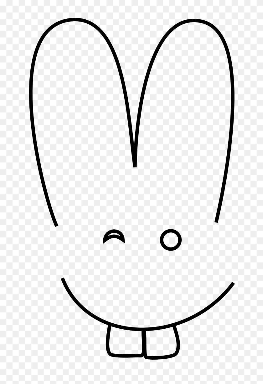 1331x1996 Bunny Clipart Images - Ear Clipart Black And White