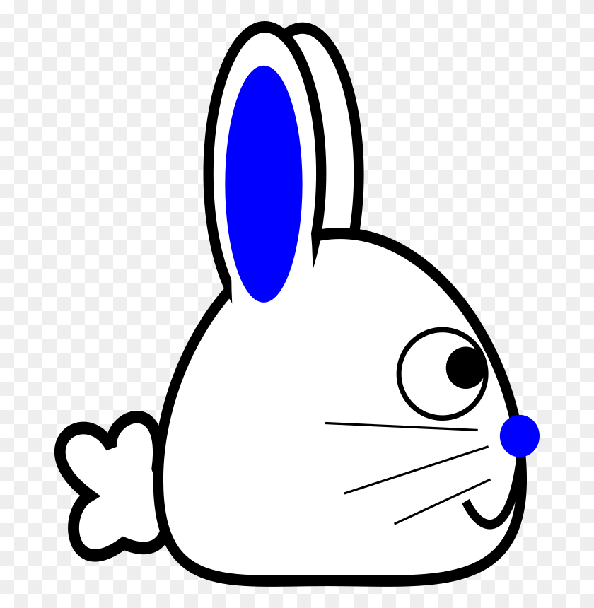 686x800 Bunny Clipart Side View - Bunny Tail Clipart