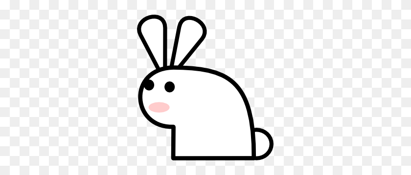 279x299 Bunny Danko Friendly Rabbit Clip Art - Snowshoe Clipart