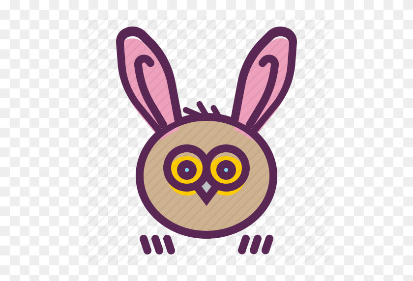 512x512 Bunny, Ears, Easter, Owl, Rabbit Icon - Rabbit Ears PNG