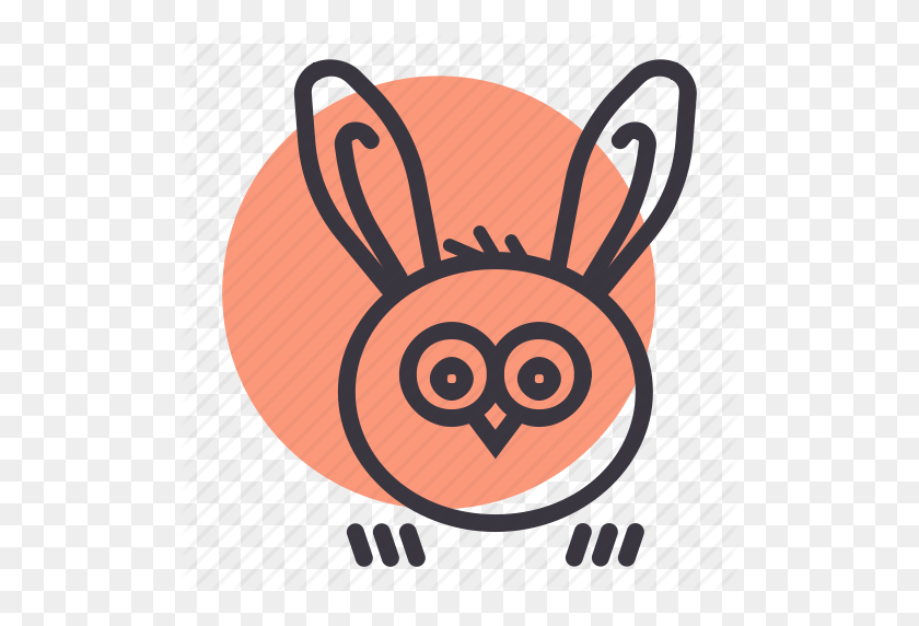 512x512 Bunny, Ears, Easter, Owl, Rabbit Icon - Easter Bunny Ears Clipart