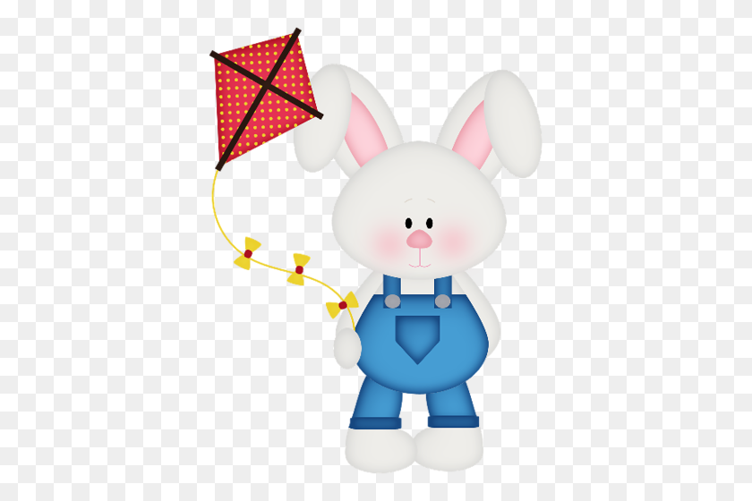 373x500 Bunny Flying Kite Kites, Bunny And Clip Art - Woodland Bunny Clipart