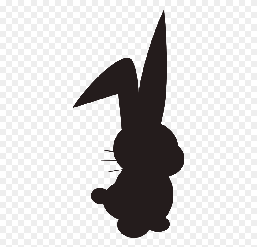 367x747 Bunny Hop - Conejo Silueta Clipart