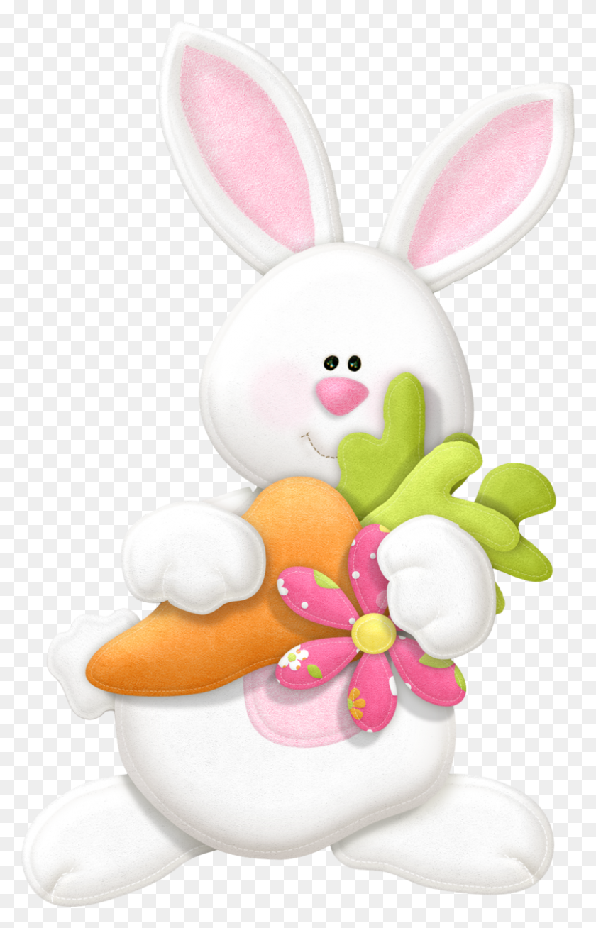 800x1280 Bunny Maryfran Easter Spring Clipart - Cute Easter Bunny Clipart