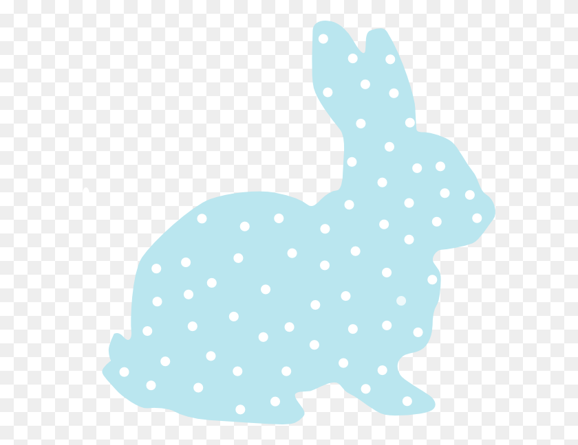 600x588 Bunny Polka Dot Silhouette Png, Clip Art For Web - Dot Clipart