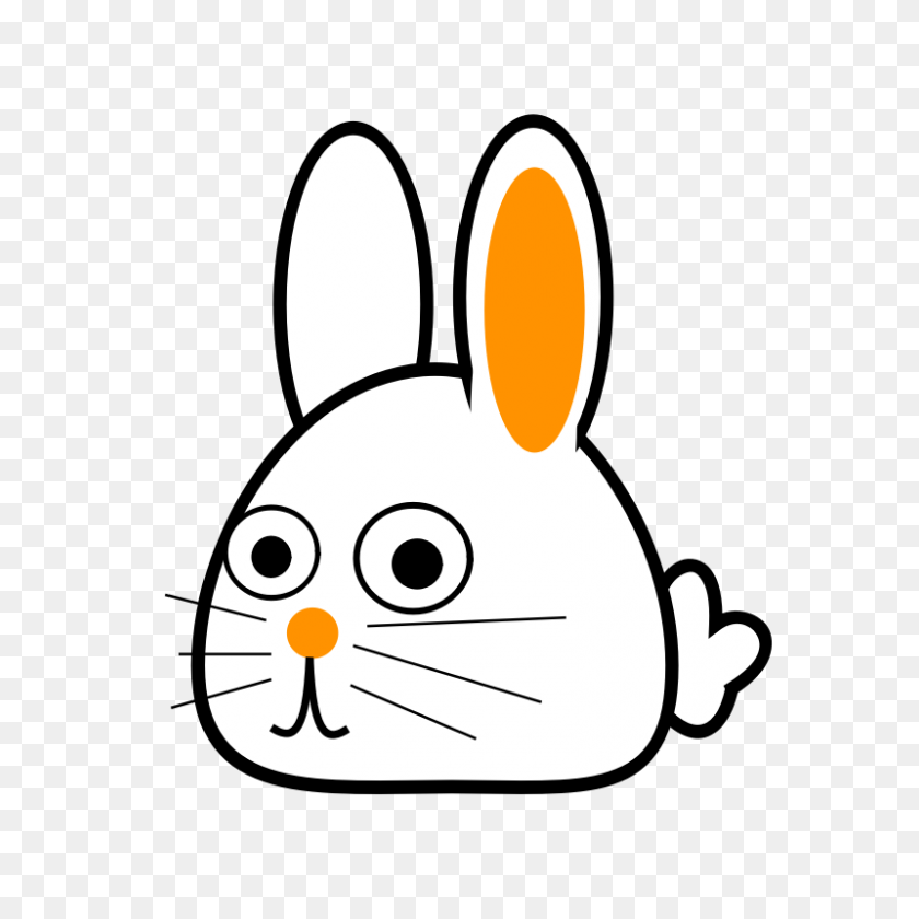 800x800 Bunny Rabbit Clip Art - Hopping Bunny Clipart