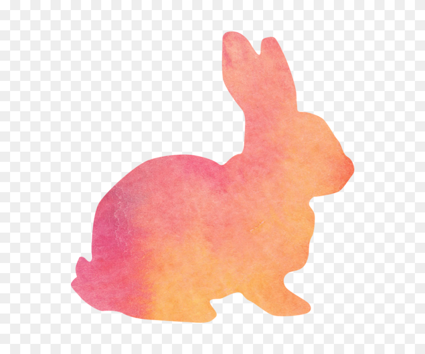 640x640 Bunny Watercolor Silhouette, Bunny, Watercolor, Silhouette Png - Watercolor Texture PNG