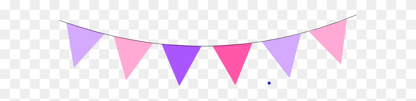 600x145 Bunting Clipart Pink Bunting - Pennant Clipart