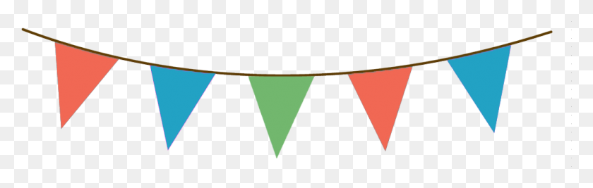 1030x274 Bunting Clipart Straight - Fiesta Banner PNG