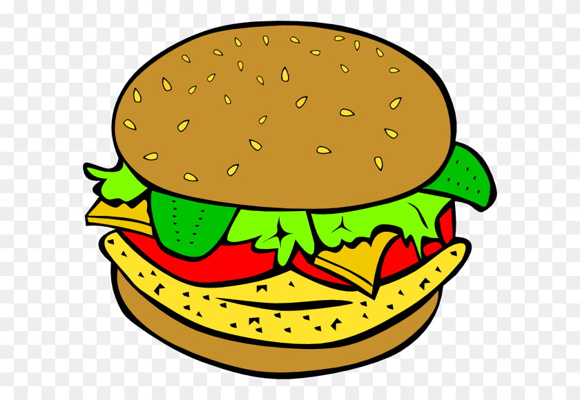 600x520 Burger And Sandwich Clipart Nice Clip Art - Sandwich Clipart Free