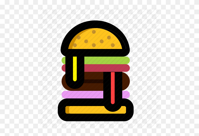 512x512 Hamburguesa, Hamburguesa, Delicioso Icono - Burger King Png