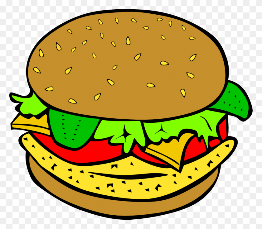 1000x866 Burger Clipart - Food Web Clipart