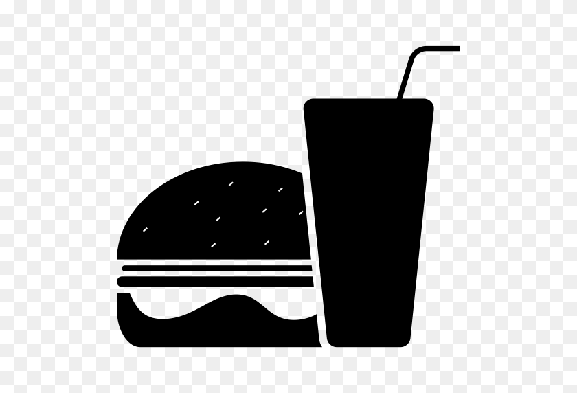 512x512 Burger, Coke, Coke And Burger, Drink, Fast Food Icon - Food Icon PNG