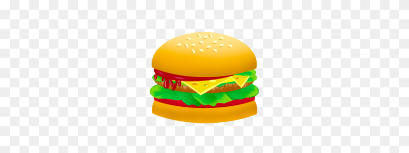 255x255 Бургер, Фастфуд, Еда, Гамбургер, Значок Нездоровой Пищи - Гамбургер Png