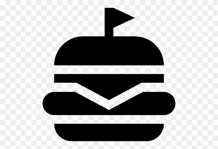 512x512 Burger Icon - Burger Clipart Black And White