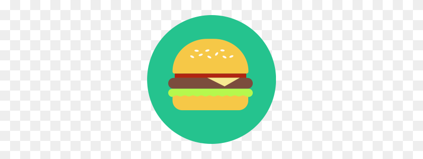 256x256 Burger Icon Flat - Burger Clipart PNG