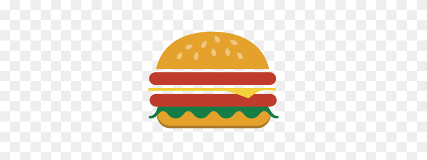 256x256 Burger Icon Myiconfinder - Cheeseburger PNG