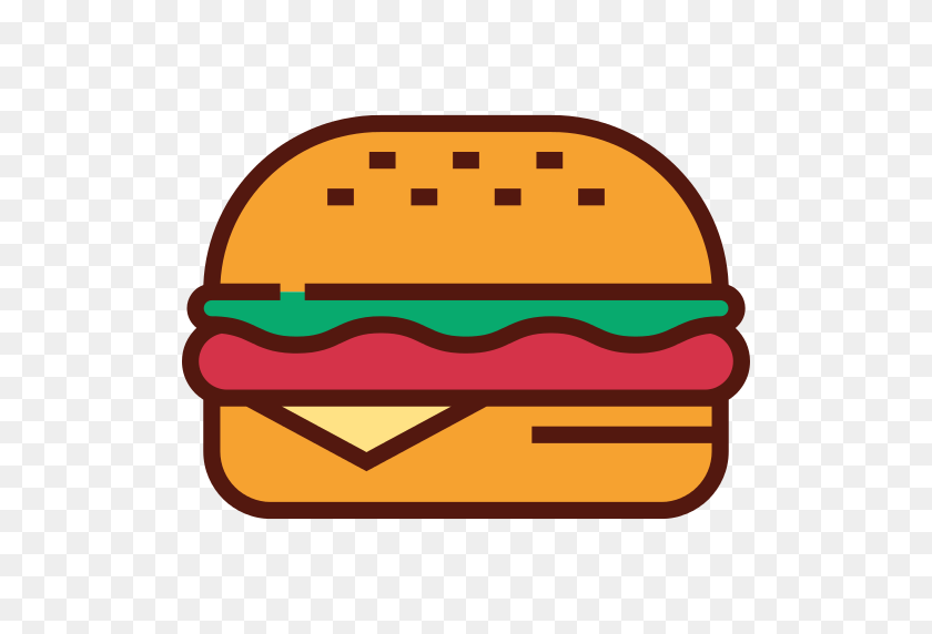 512x512 Burger Png Icon - Cheeseburger PNG