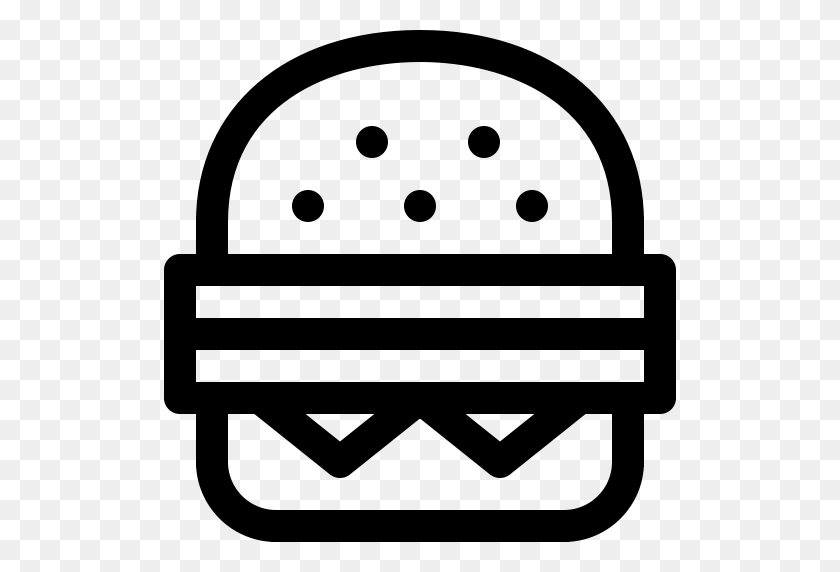 512x512 Burgers Icons, Download Free Png And Vector Icons, Unlimited - Burger Clipart Black And White