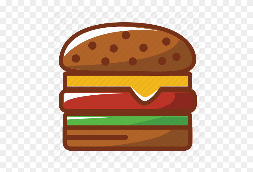 512x512 Бургер, Чизбургер, Фастфуд, Еда, Значок Гамбургер - Гамбургер Png