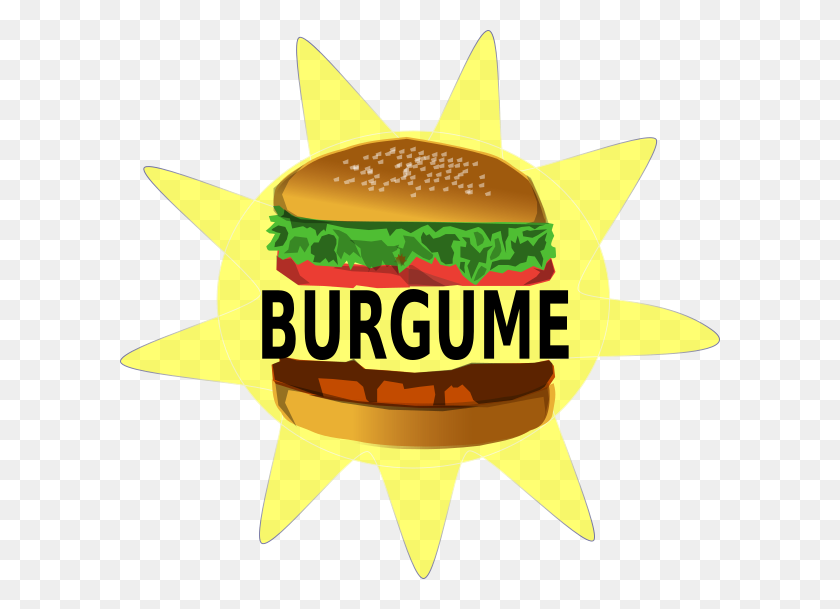 600x549 Burgume Vegetable Burger Clip Art - Veggie Clipart