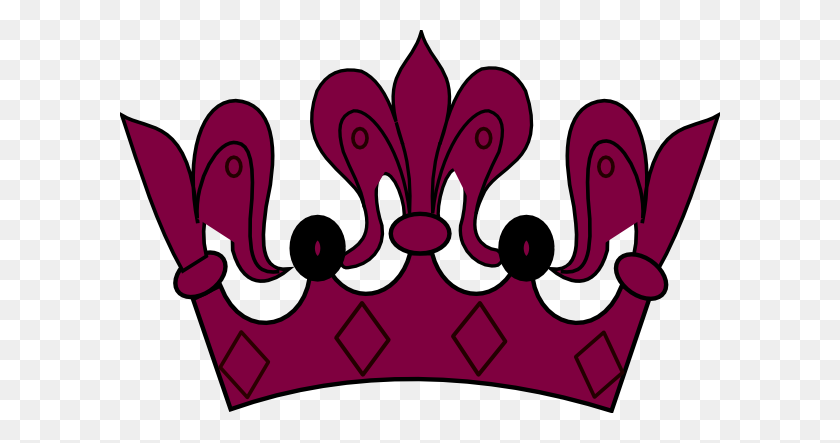 600x383 Burgundy Crown Clip Art - Purple Crown PNG
