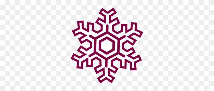 285x300 Burgundy Snowflake Clipart Clip Art - Snowflake Clipart