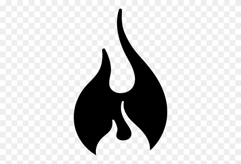 512x512 Burn Icon - Flames Black And White Clipart