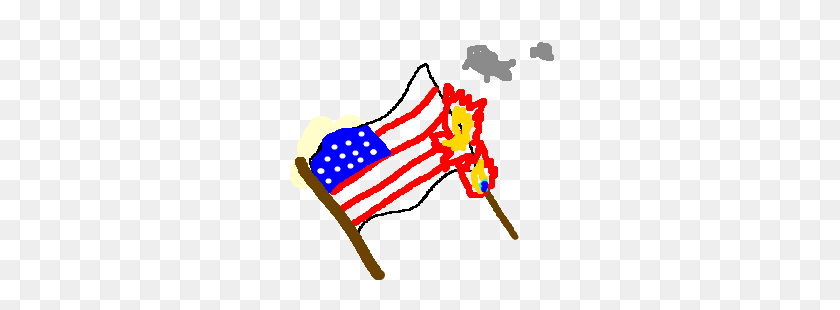 300x250 Сжигание Американского Флага - Клипарт С Флагом Сша